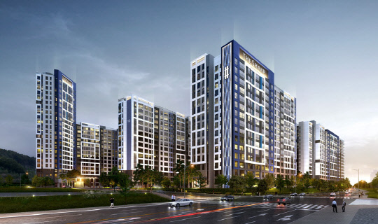 포스코건설이 수주한 용인 수지 보원아파트 리모델링 투시도.<포스코건설 제공>